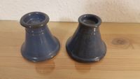Neu Keramik blau glasiert Kerzenhalter Landhaus H: 6,5 cm Bayern - Bayreuth Vorschau
