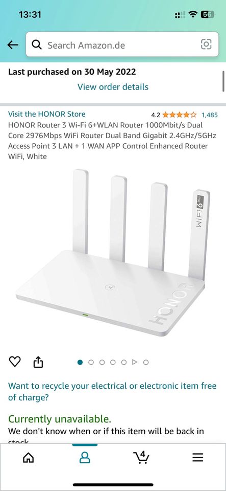 Honor Router 3 Wifi 6+ Wlan Router 1000Mbit/s in Bamberg