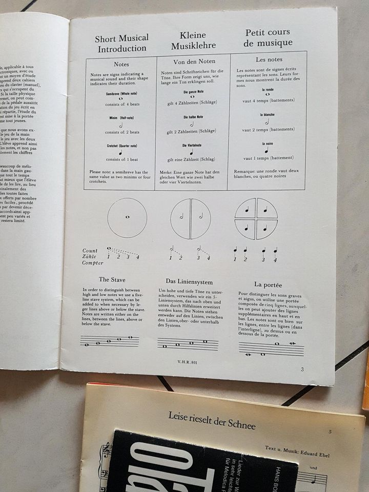 Noten für Orgel Keyboard Organetta in Bempflingen