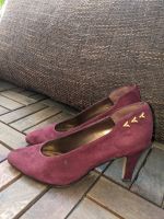 Vintage weinrot gold Wildleder Leder Peter Kaiser Pumps 36 Herz Dresden - Gorbitz-Ost Vorschau