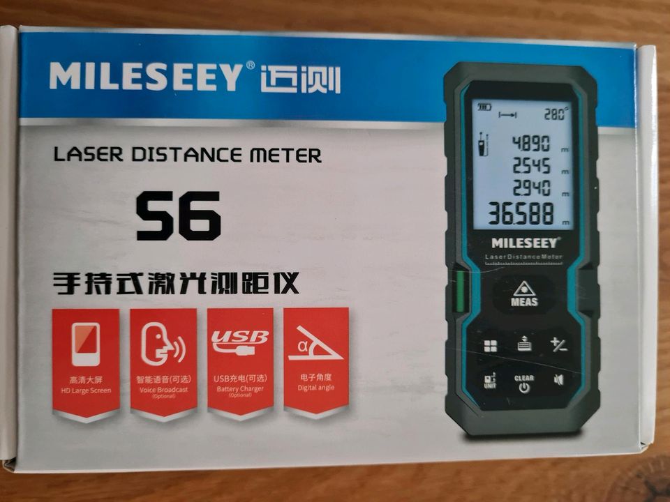 MILESEEY S6 Entfernungsmesser Laser neu incl. Versand+Mwst. in Wandlitz