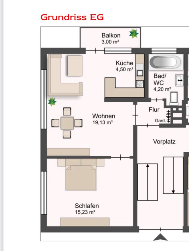 2,5 Zimmer Wohnung in Stuttgart Plieningen in Stuttgart
