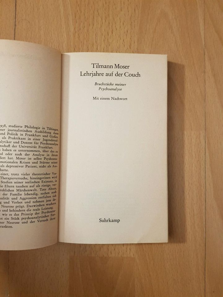 Tilmann Moser Lehrjahre auf der Couch Psychologie Buch Bücher in Frankfurt am Main