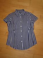 Bluse, Kurzarm, Benetton, blau-weiß, kariert, BW, Oktoberfest Nordrhein-Westfalen - Gummersbach Vorschau