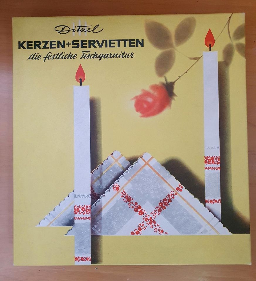 Ditzel Kerzen und Servietten retro in Saarbrücken