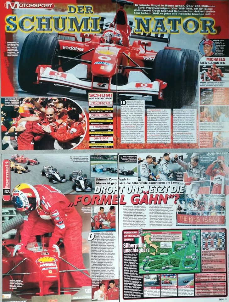 Michael Schumacher Formel 1 Berichte Ferrari Benetton 90er 2000er in Hanau