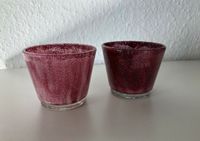 2x Teelichthalter aus Glas Pink Beere Stuttgart - Möhringen Vorschau