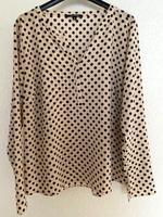 leichte Bluse, Langarm, von comma, Gr. 46, apricot mit Punkten Niedersachsen - Uslar Vorschau