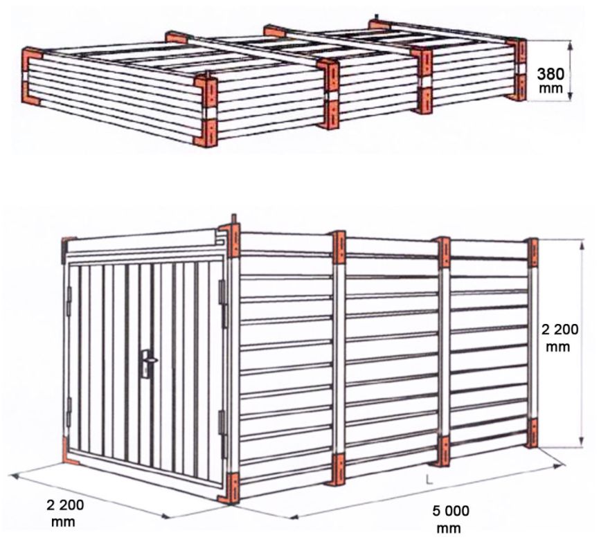 MIETEN: 5m Lagercontainer / Schnellbaucontainer / Gartenhaus in Bad Königshofen