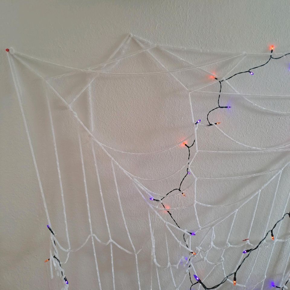 Halloween Spinnennetz Lichterkette in Uhingen