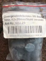 6x Quergewindebolzen M8 8 mm. 12x20 mm Stahl verzinkt Niedersachsen - Seevetal Vorschau