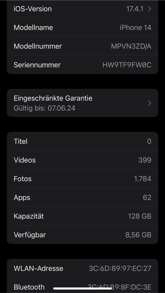 iPhone 14  128 gb in Göttingen