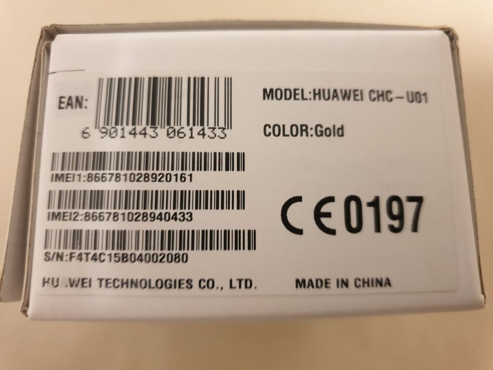 Smartphone HUAWEI G PLay mini  , Model CHC-U01 in gold in Hemer