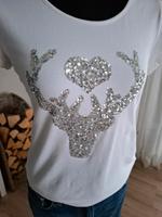 Trachten T-Shirt, Hirsch, Pailletten,Gr. M Hessen - Michelstadt Vorschau