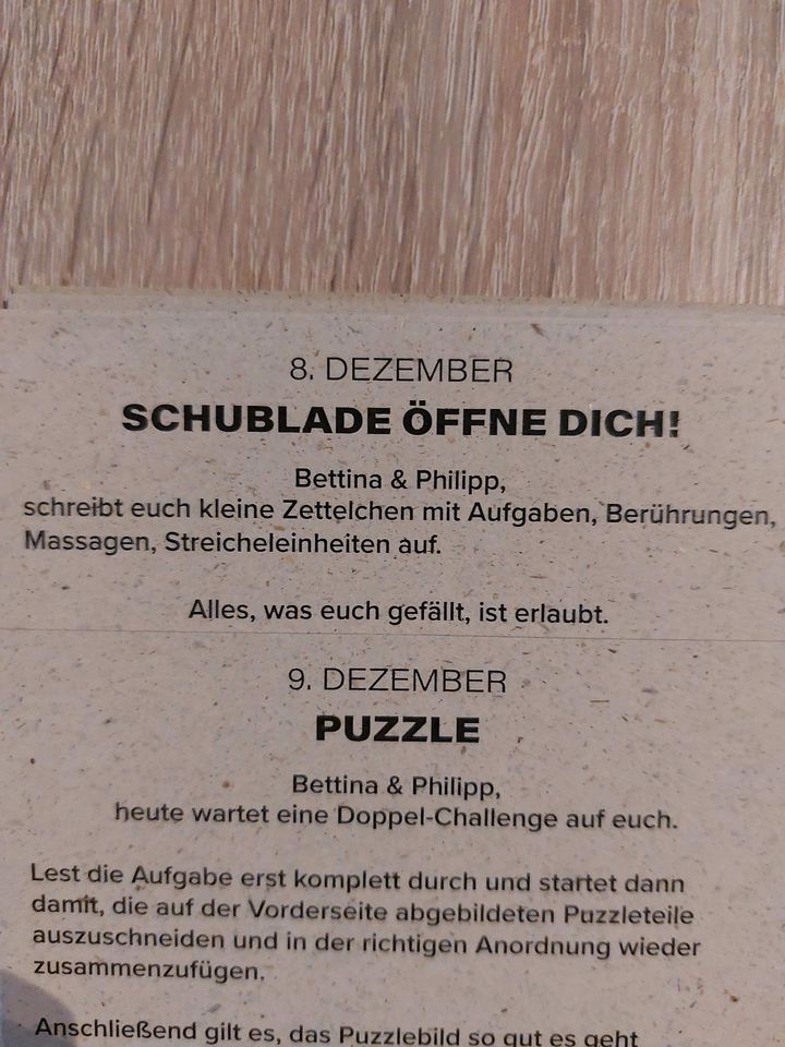 Deine Zweisamkeit- Adventskalender Box für Paare gebraucht in Nürnberg (Mittelfr)