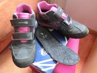 Geox Sneakers grau pink Klett lose Einlage Gr.38 Stiefel Boots Nordrhein-Westfalen - Uedem Vorschau
