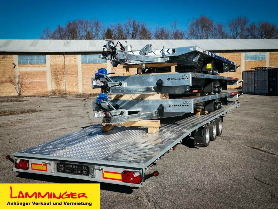 Fahrzeugtransporter 2er Autoanhänger 850 cm lang in Waging am See