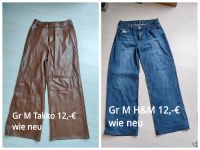 Gr M 38 Takko H&M Jeans Hose PU Leder Baggy Mom Schlaghose  Alle Saarland - Nalbach Vorschau