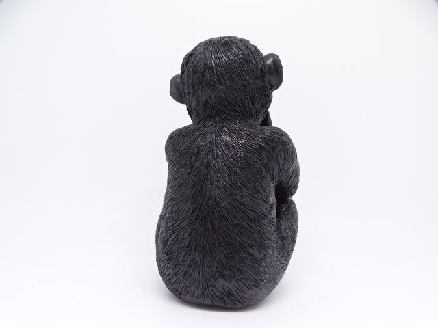 Schimpanse Affe Nichts reden schwarz Polyresin Cor Mulder 13,5 cm in Wiesbaden