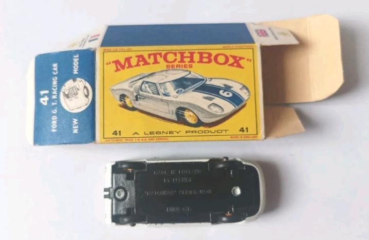 Matchbox RW #41c 1:67 Ford GT weiß mit Original Box Typ "E" in Berlin