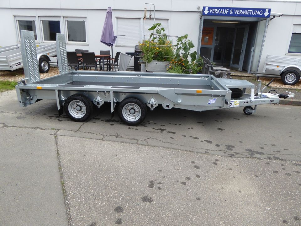 Ifor Williams GX 126 I ZGG 3500kg I Einzelrampe + Sperrbrett I Maschinentransporter 366 x 184 cm 3,5 t Aktion in Wittlich