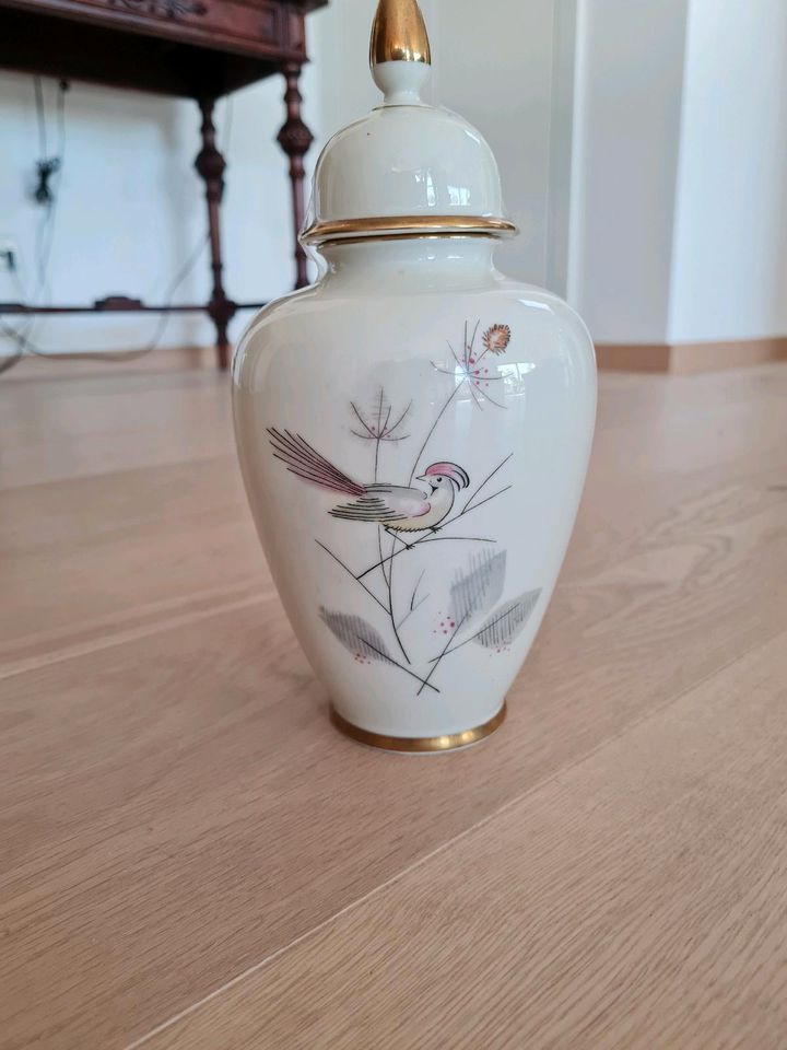 "Antike" Vase mit Deckel von Alka Bavaria (Paradiesvogel) in Heinsberg