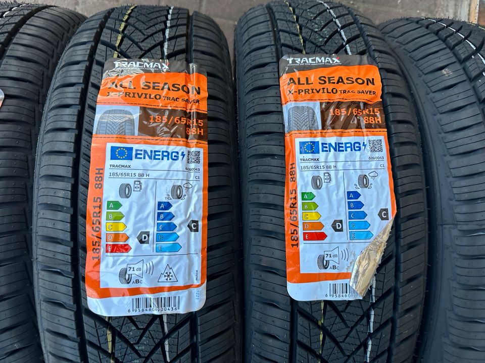 1satz 185/65R15 88H TRACMAX ALLSEASON NEU inkl.MONTAGE! in Stockstadt a. Main