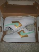 Air force 1 custom nike Gold und mint Östliche Vorstadt - Steintor  Vorschau