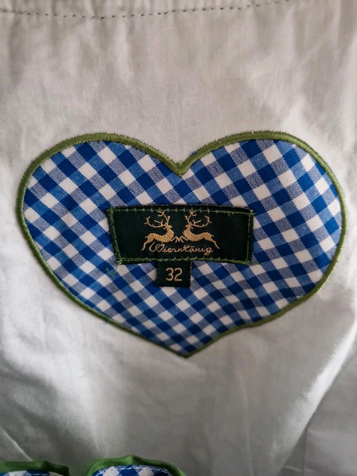 Dirndl mit Bluse und Schürze WiesnKönig Gr. 32 blau-grün in Gärtringen