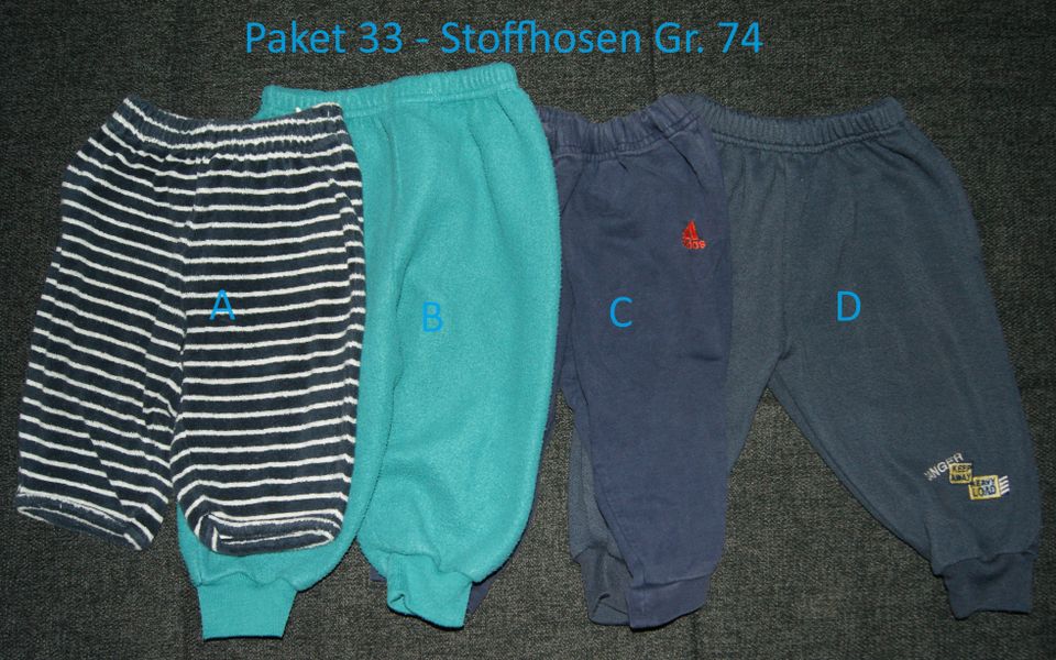 Kleiderpaket 33 - Stoffhosen Gr. 74 in Rödermark