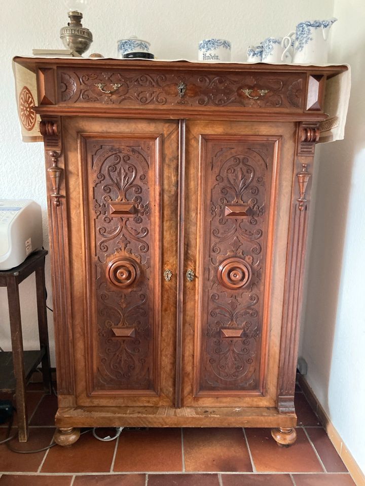 Vertiko Gründerzeit Kommode Schrank Holz Vintage Dielenschrank in Kaiserslautern