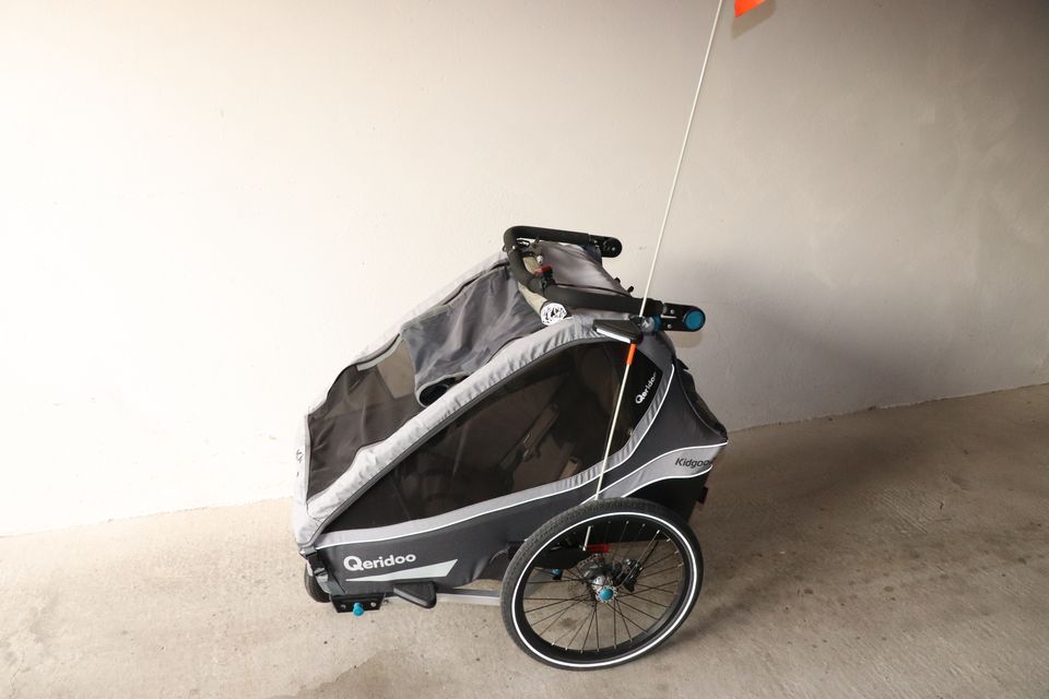 Kinderfahrradanhänger Qeridoo Kidgoo 2 Sport Grey in Puschwitz