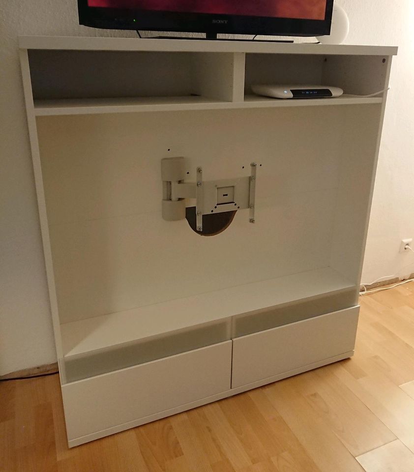 Ikea BESTA BOAS TV Fernseher Wand Schrank weiß UPPLEVA Halter in Lingen (Ems)