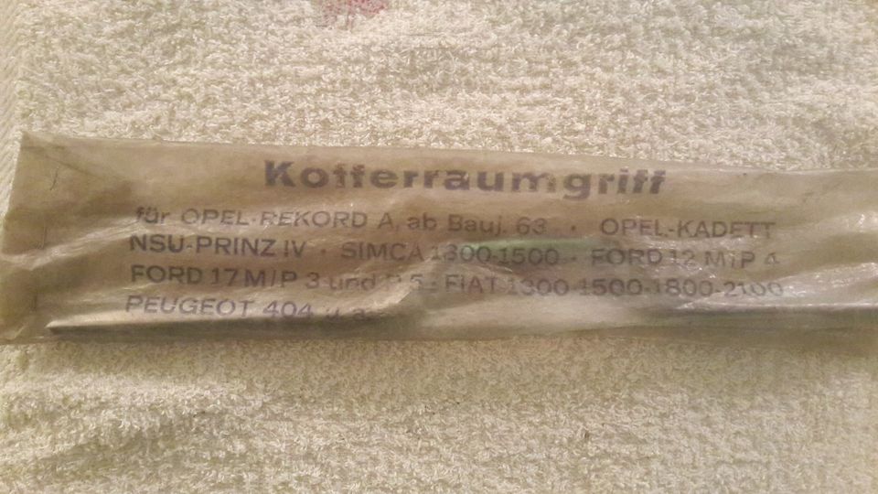 KOFFERRAUM GRIFF CHROM OPEL NSU FORD FIAT PEUGEOT OLDTIMER in Schwarmstedt
