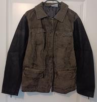 SHEEGO TREND Jacke Gr. 46 oliv / schwarz Baumwolle / Kunstleder Schleswig-Holstein - Tarp Vorschau