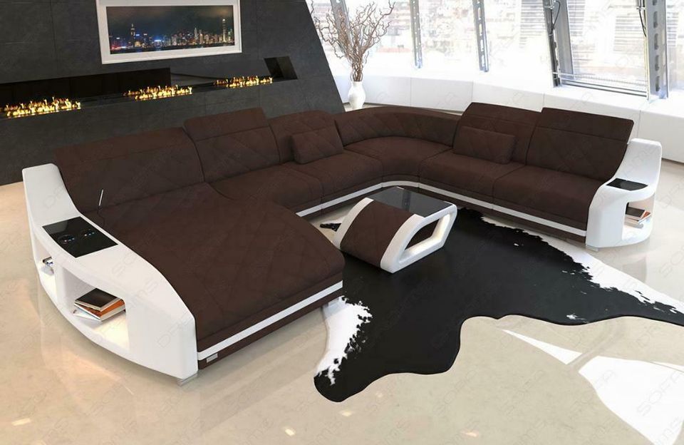 Sofa Couch Wohnlandschaft Swing XXL Becherhalter + USB Anschluss in Berlin