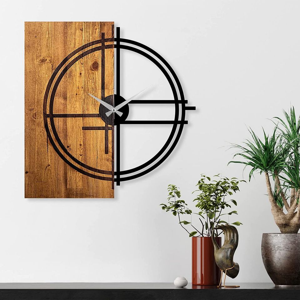 OJOS Dekorative Wanduhr aus Holz 56 x 3 x 58 cm Deko Wohnzimmer in Hessen -  Körle | eBay Kleinanzeigen ist jetzt Kleinanzeigen