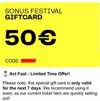 2x 50€ Sonus Festival Gift Card Rheinland-Pfalz - Worms Vorschau