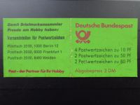 Deutsche Bundespost Briefmarken Heftchen mit grünem Deckel Burgen Baden-Württemberg - Bad Saulgau Vorschau