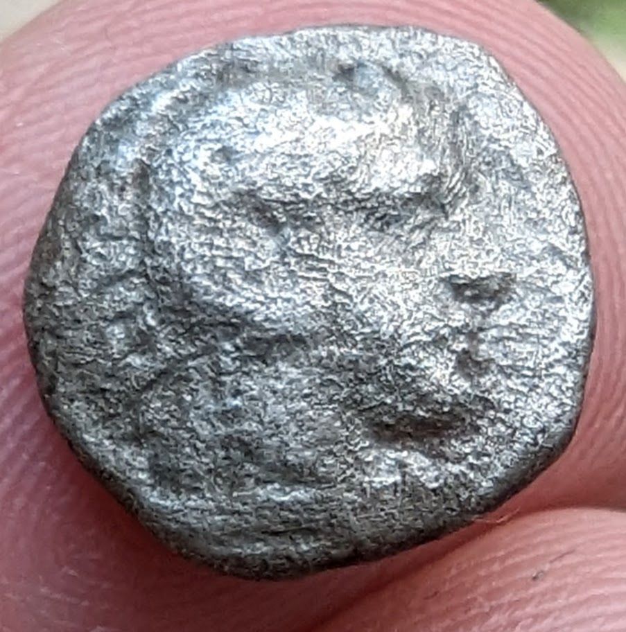 Antike griechische Münze Makedonien Amyntas III. Aigai o. Pella in Braunschweig