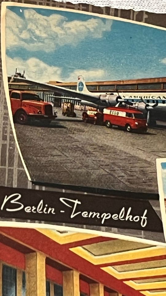 Berlin Tempelhof Zentralflughafen Ansichtskarte Postkarte in Quakenbrück