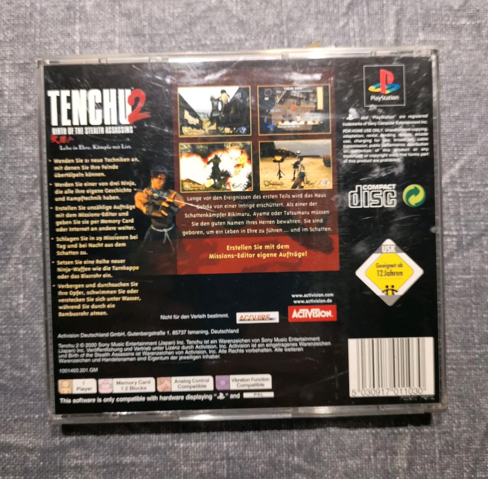 Playstation 1 Spiel Tenchu 2 zu verkaufen in Düsseldorf