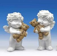 2 Engel Igor mit Teddy 9 - 12 cm stehend oder sitzend Hessen - Wehretal Vorschau