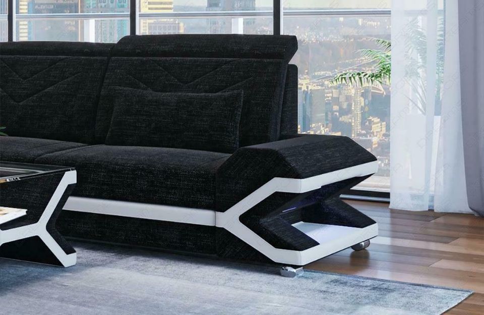 Sofa Wohnlandschaft Polster Couch NAPOLI XXL Luxus Strukturstoff in Berlin