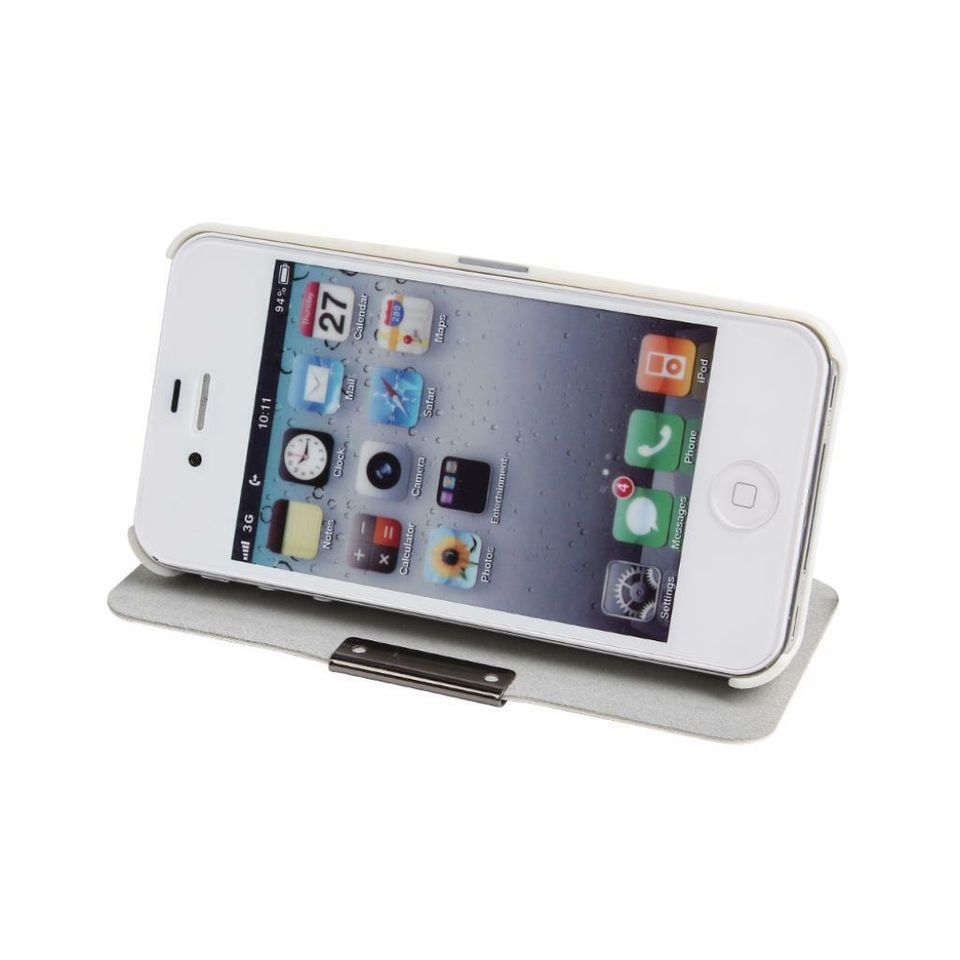 Tasche Schutz Hülle Flip Case Cover Etui für iPhone 4 4S 4G in Bornhöved