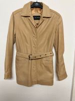 Beige längere Lederjacke mit Gürtel Gr. 38 Leuna - Spergau Vorschau