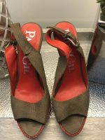 Peep Toe Sandalette Paco Gil Gr. 37 beige/rot Vollleder neuwertig Wandsbek - Hamburg Farmsen-Berne Vorschau