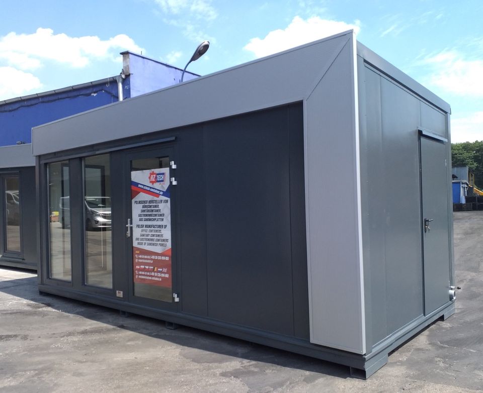 Bürocontainer Wohncontainer Gartenhaus 6x3m mit WC und Lieferung in