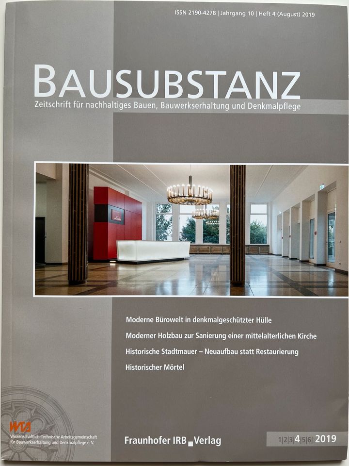 Fachzeitschrift BAUSUBSTANZ - Jahr 2019 - sechs Hefte in Hamburg