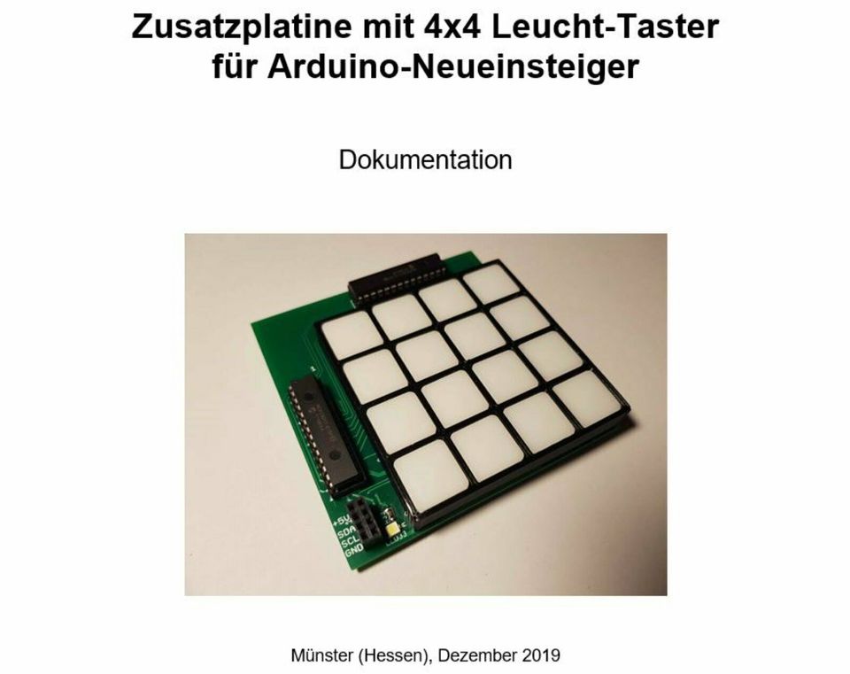 4x4-Leucht-Taster-Zusatzplatine für Arduino-Neueinsteiger in Münster